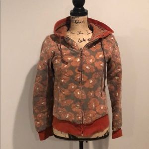 Billabong Reversible Quilted Hoodie Faded Look